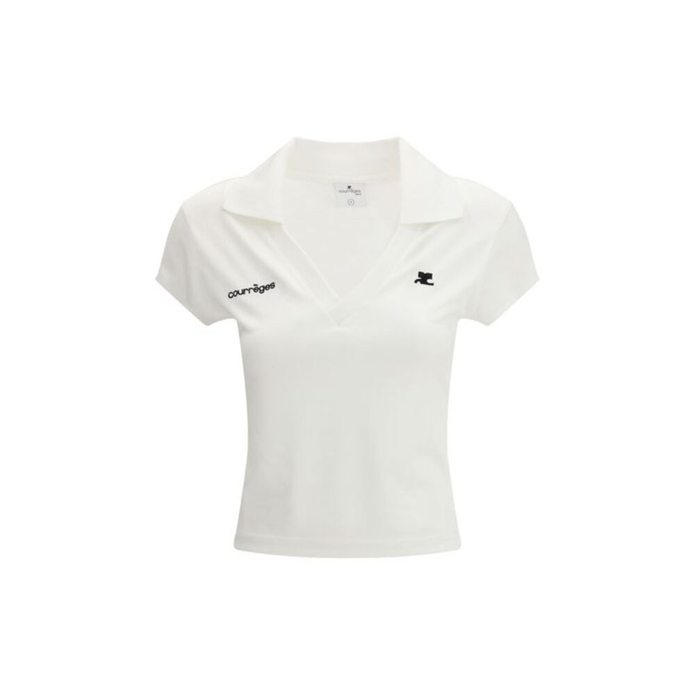 Courrèges White Cotton Polo Women's Shirt